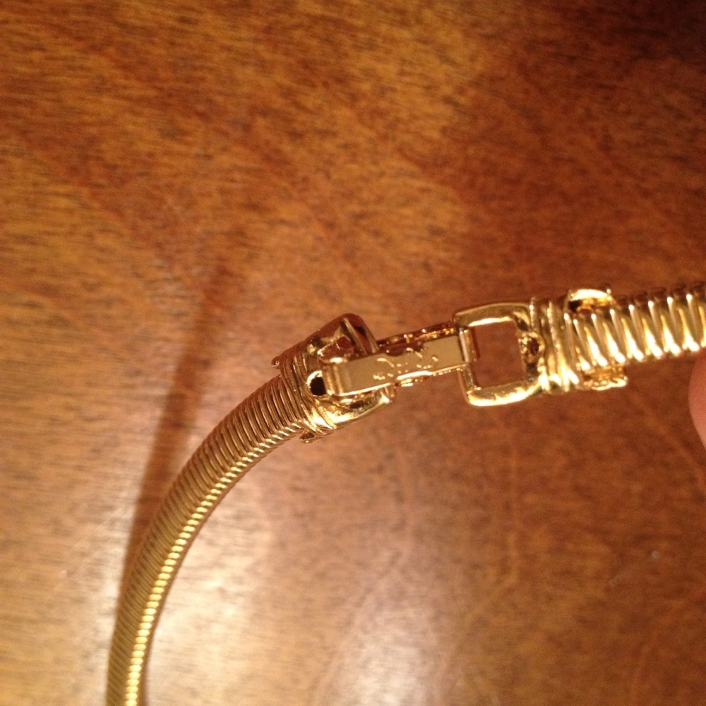 VTG TRIFARI gold & "diamond" choker necklace - Picture 5 of 7